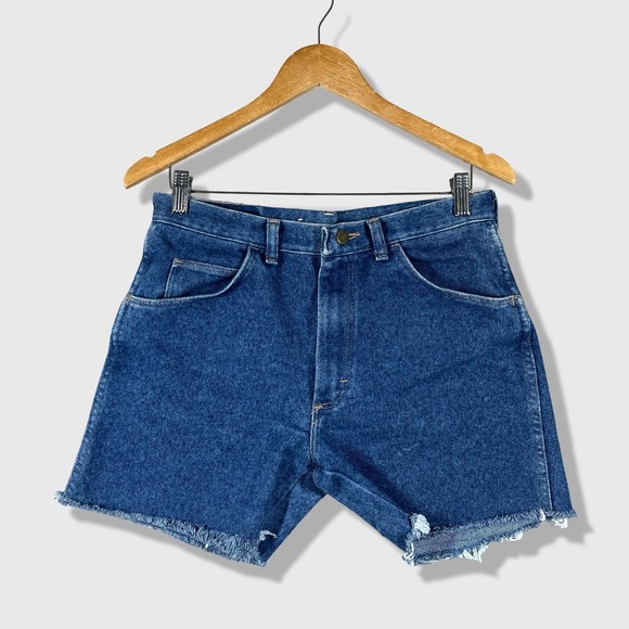 Wrangler Other - Wrangler Denim Cutoff Short Shorts Mens 32 Blue Vintage Western Raw Hem Cowboy